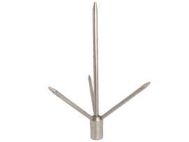 Pararrayo FRANKLIN 4 puntas Acero Inoxidable